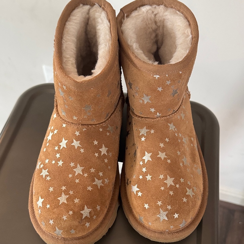 UGG Tan Boots with Silver Stars